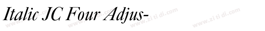 Italic JC Four Adjus字体转换